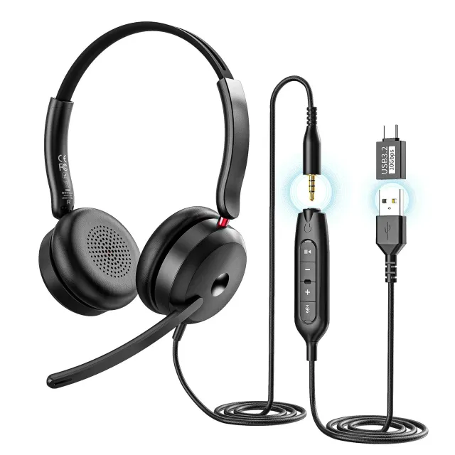 ONIKUMA X81 USB gaming headset zwart 3,5mm