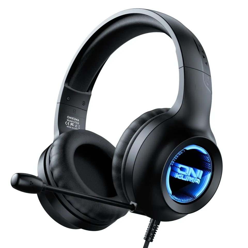 ONIKUMA X36 gaming headset zwart bedraad met licht