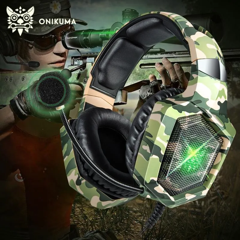 ONIKUMA K8 gaming headset bedraad RGB met microfoon