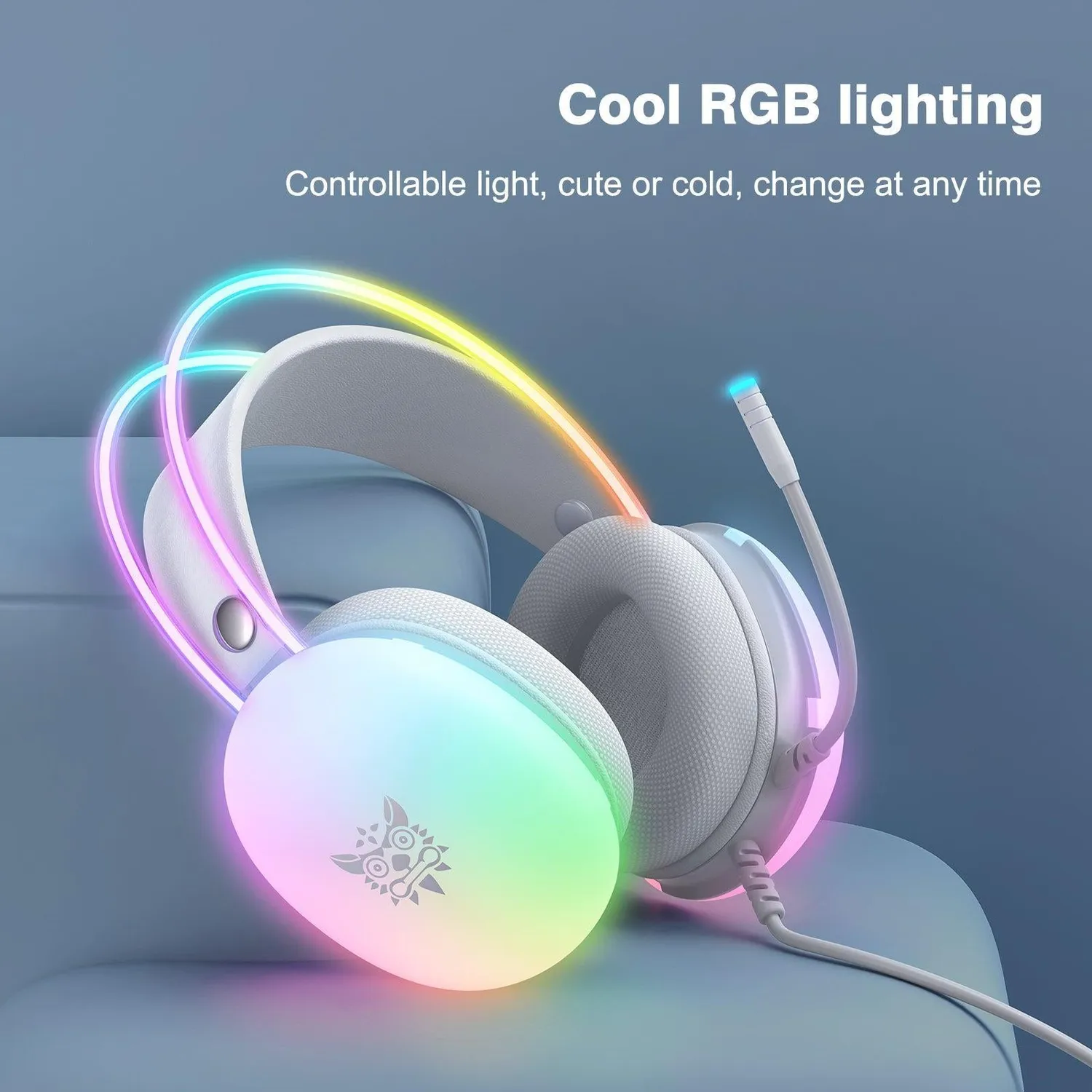 ONIKUMA X25 bedrade gaming headset zwart RGB licht