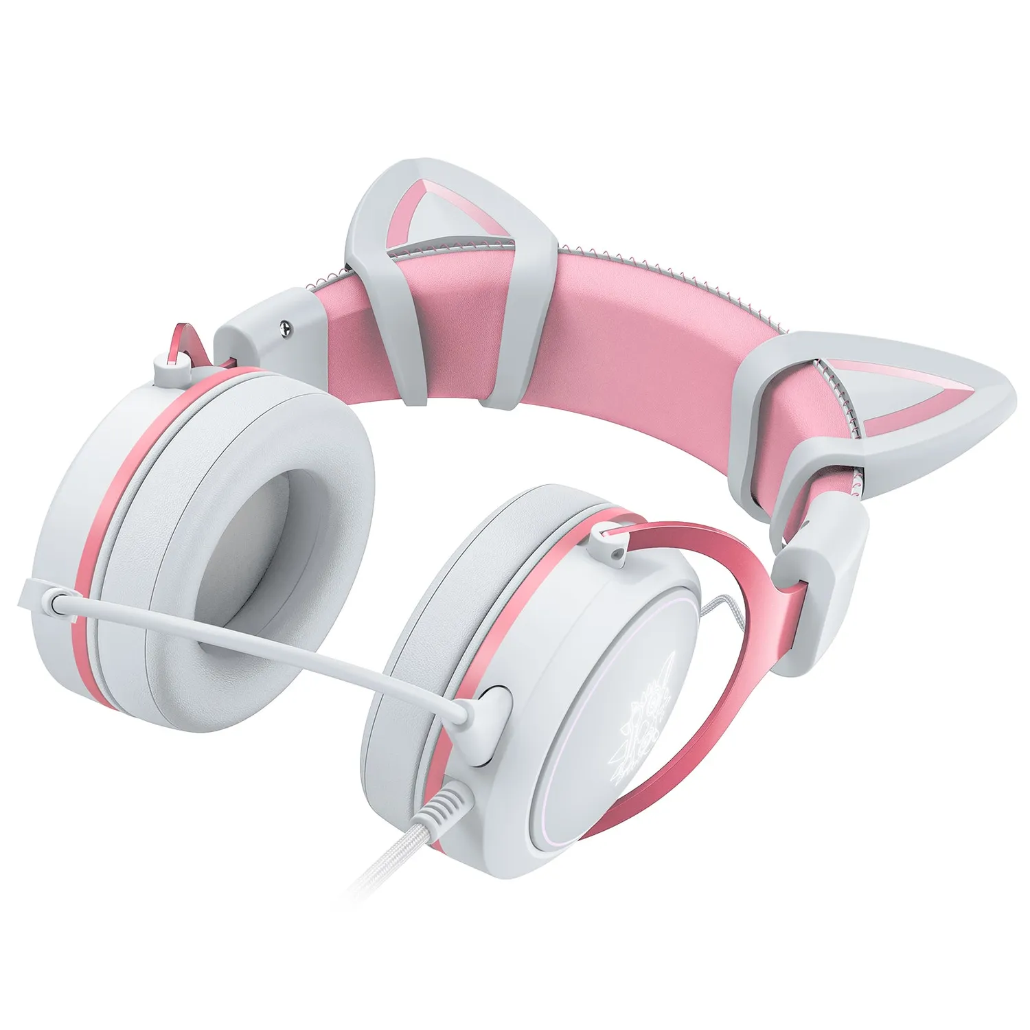 ONIKUMA X10 gaming headset roze kattenoren bedraad