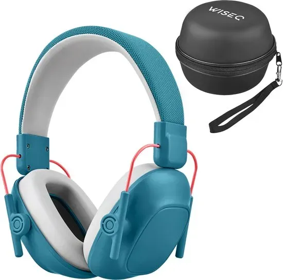 WISEQ gehoorbescherming kinderen oorkap blauw 28dB