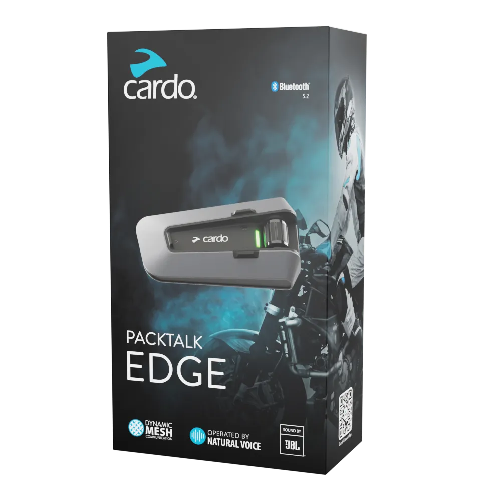 Cardo Packtalk Edge Intercom + 2e Helmet Kit Bundel Mesh