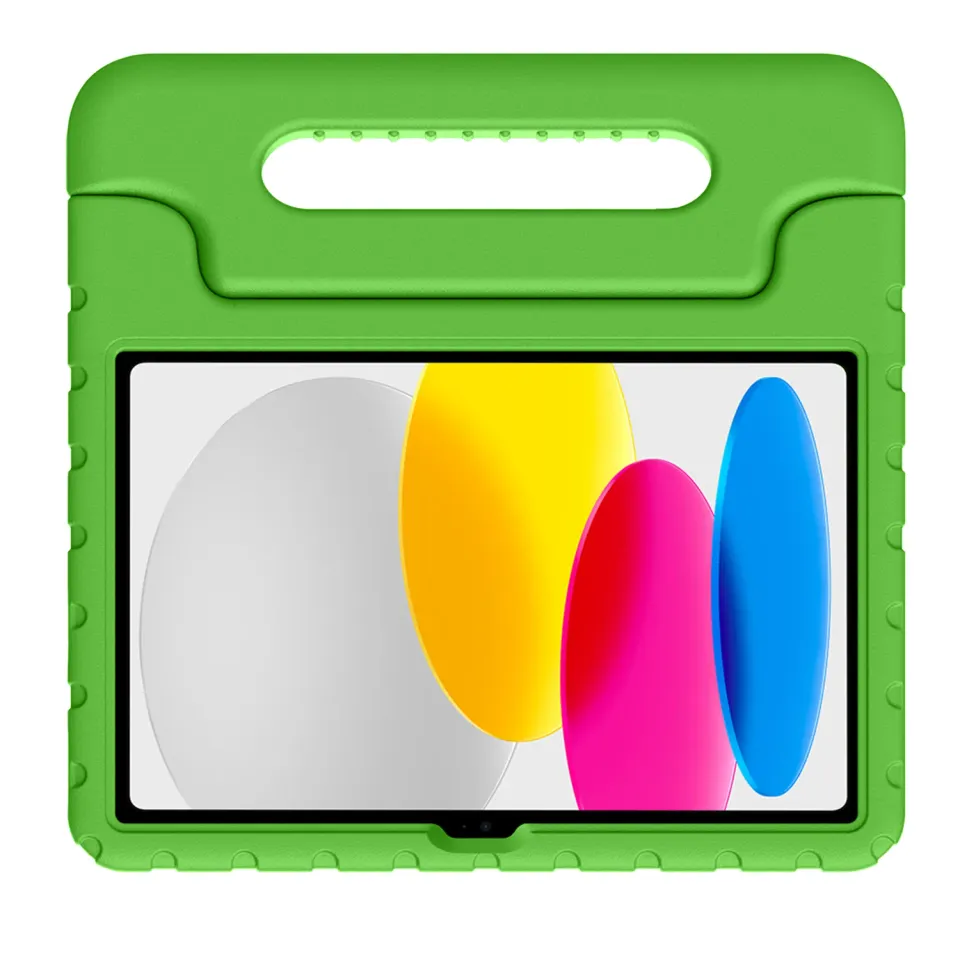 WiseQ iPad kinderhoes 10.2 inch groen met handvat standaard