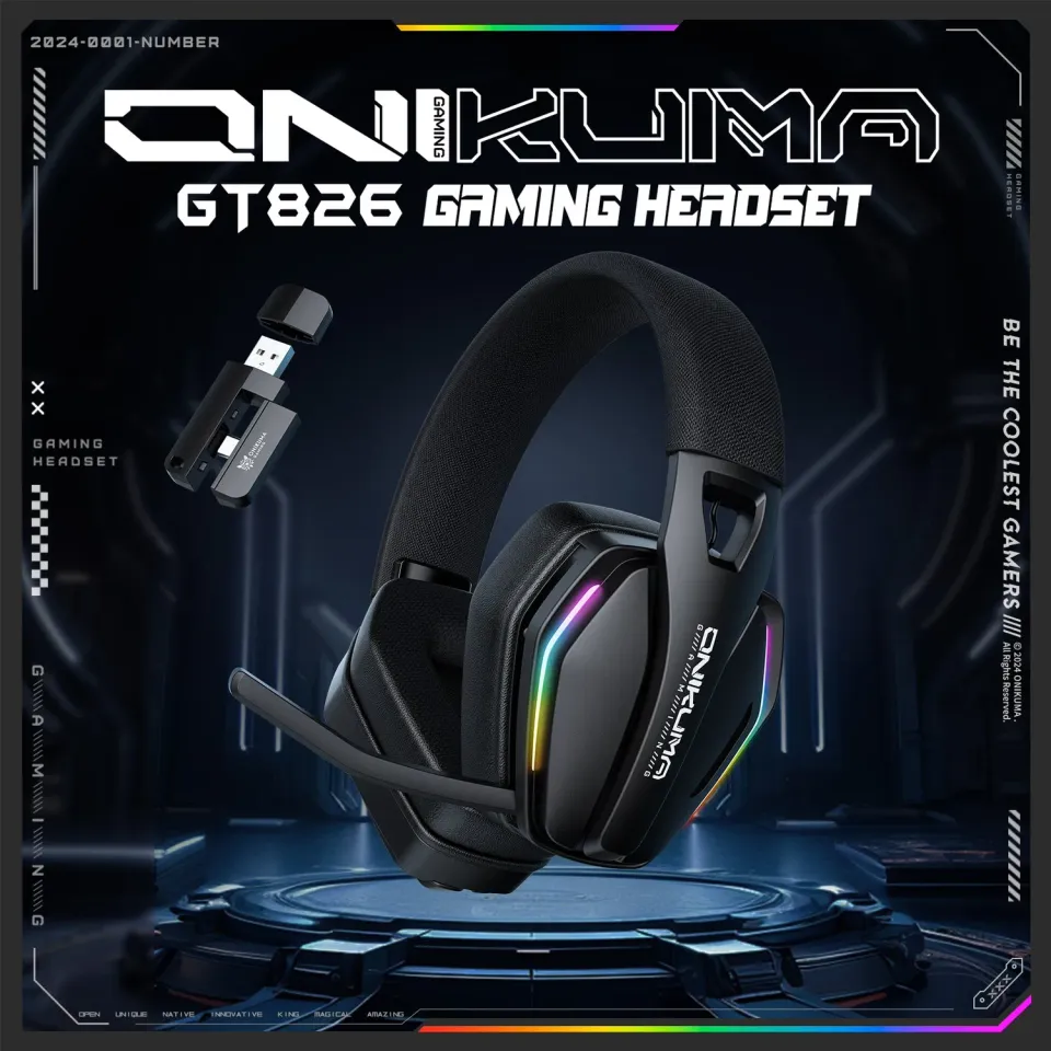 ONIKUMA GT826 gaming headset zwart 3-modi 20 uur