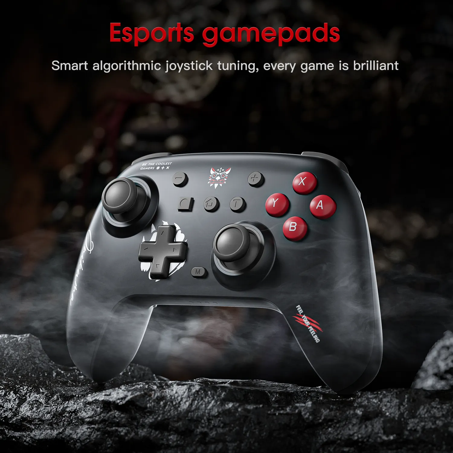 ONIKUMA C1 draadloze game controller zwart hall effect