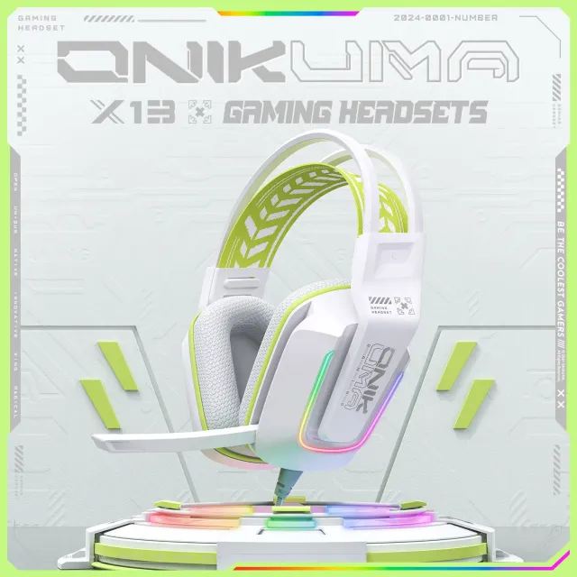 ONIKUMA X13 gaming headset zwart 50mm
