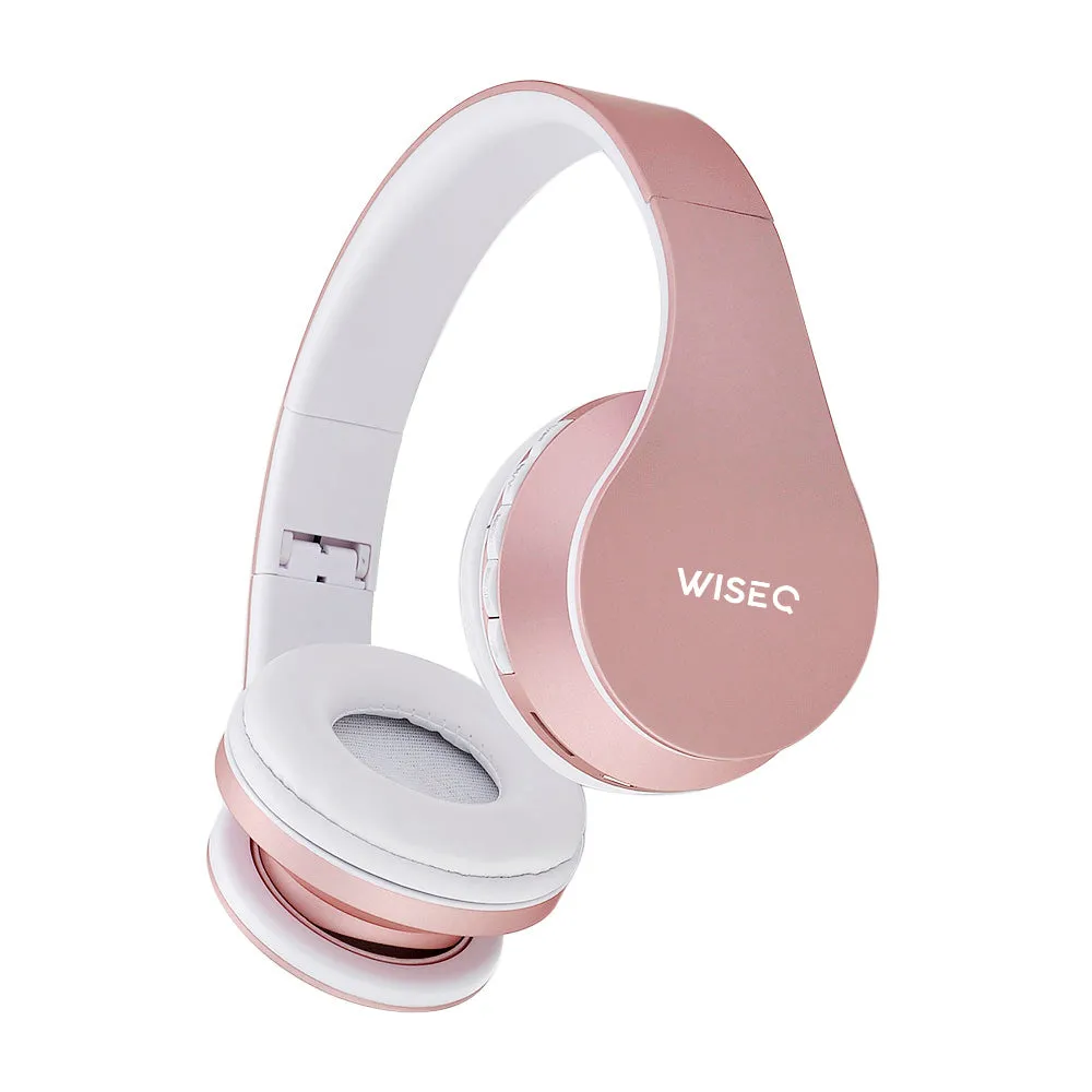 WiseQ BTwireless Kinder Koptelefoon Roze – 8 uur muziek