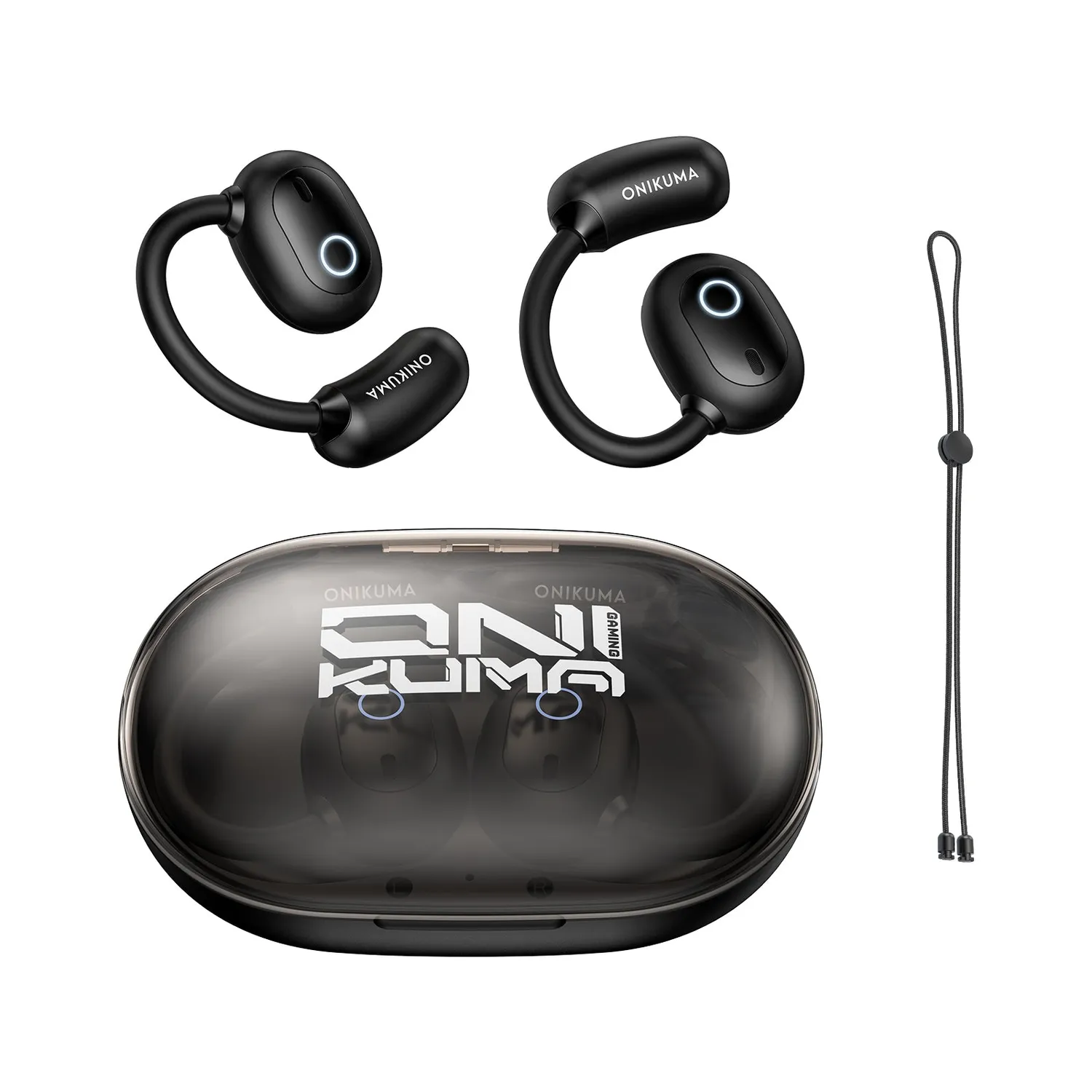 ONIKUMA T25 draadloze oordopjes zwart open-ear
