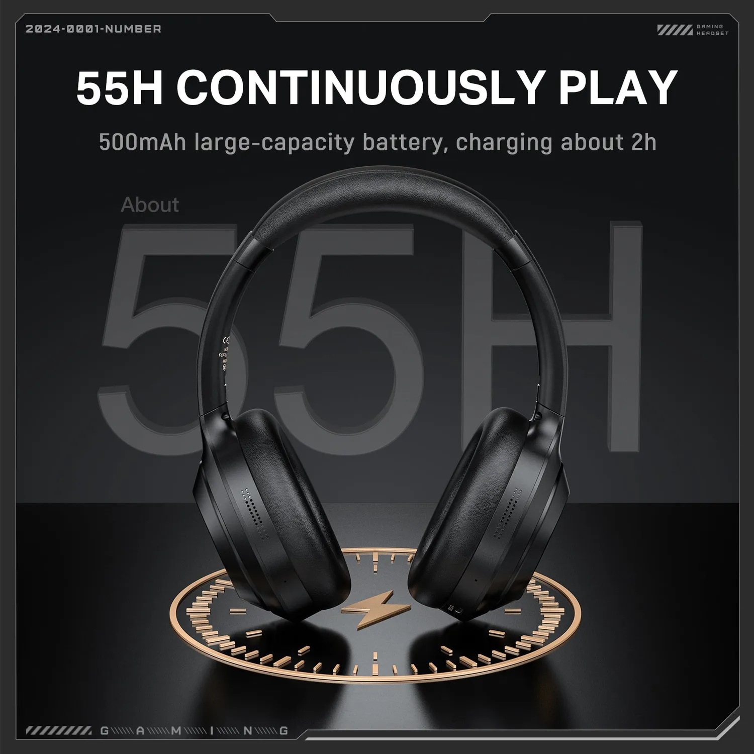 ONIKUMA GT811 gaming headset zwart Bluetooth ANC
