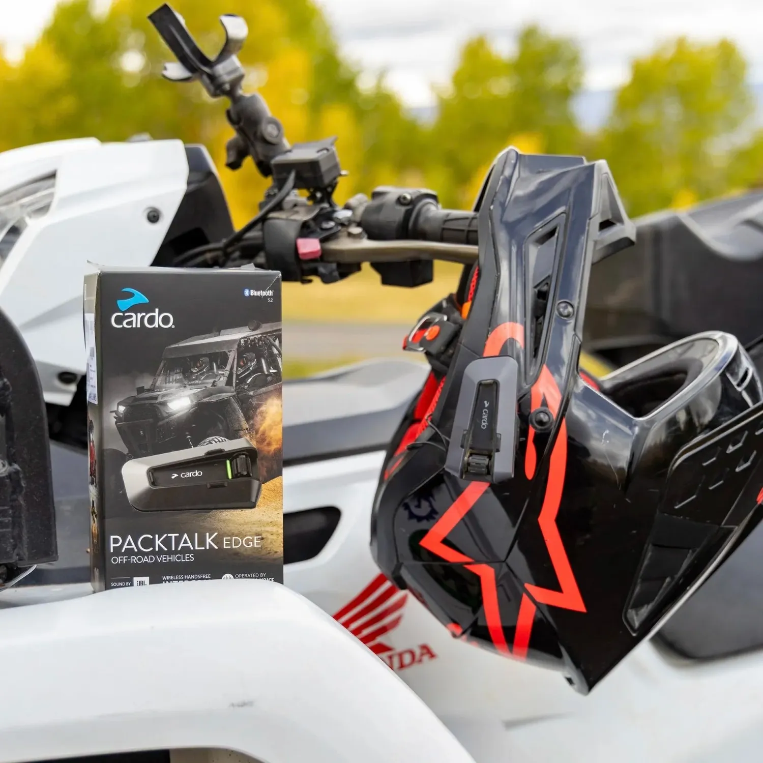 Cardo Packtalk Edge ORV intercom single mesh JBL