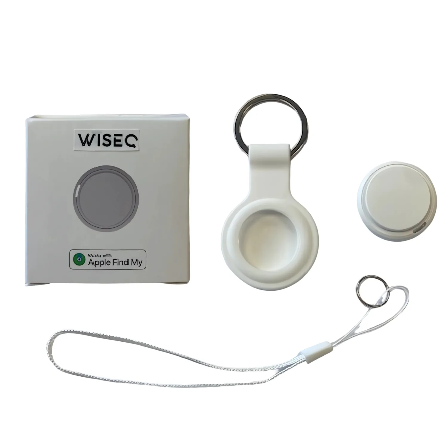 WISEQ GPS tracker wit met sleutelhanger Find My
