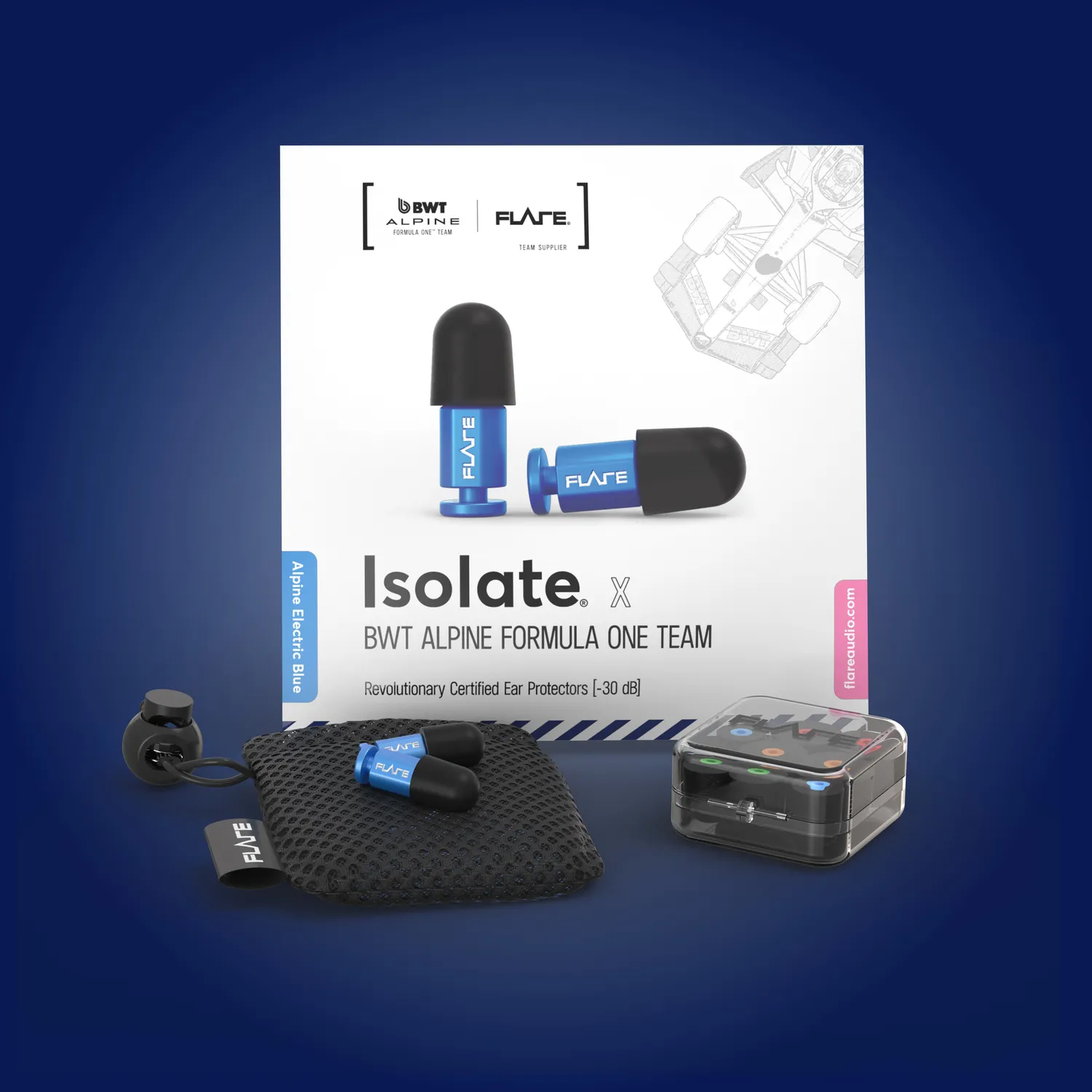 Flare Audio Isolate Alpine F1 oordopjes aluminium