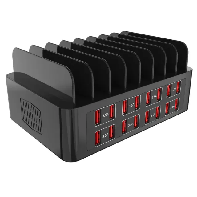 WISEQ 16 Poorten USB Hub 150W met Voeding 16x USB-A