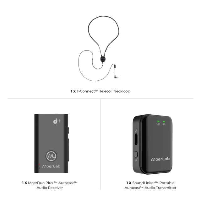 Moerlab T-Coil Bundle hoorset amp10-aha02L-atc01
