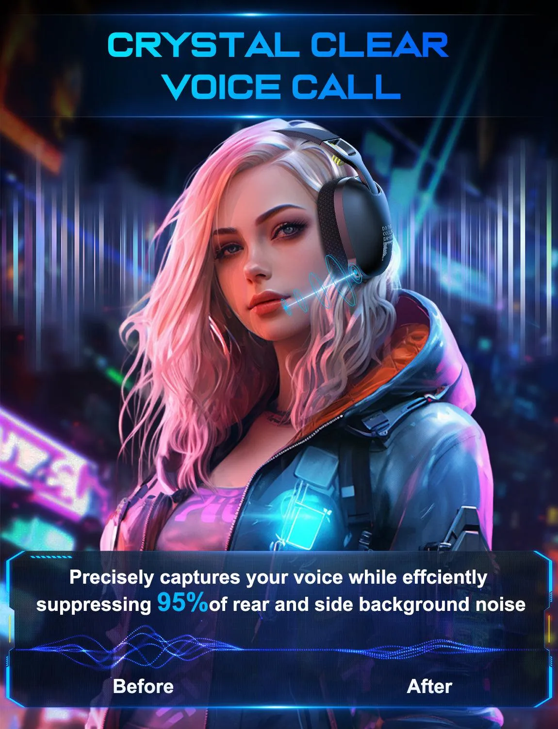 ONIKUMA B2 gaming headset zwart drievoudig