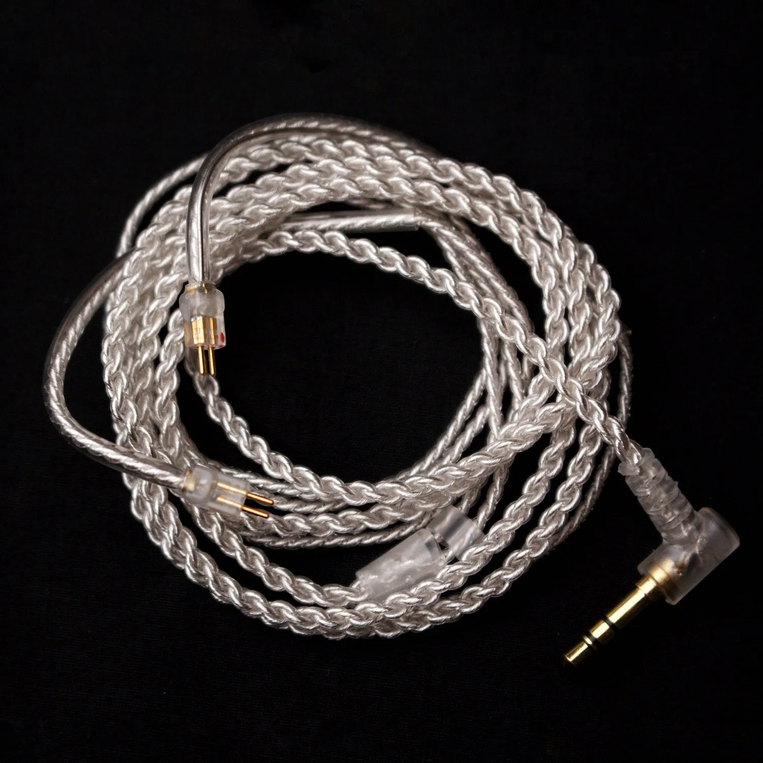 Fatfreq 2-Pin SPC IEM-kabel quad braided