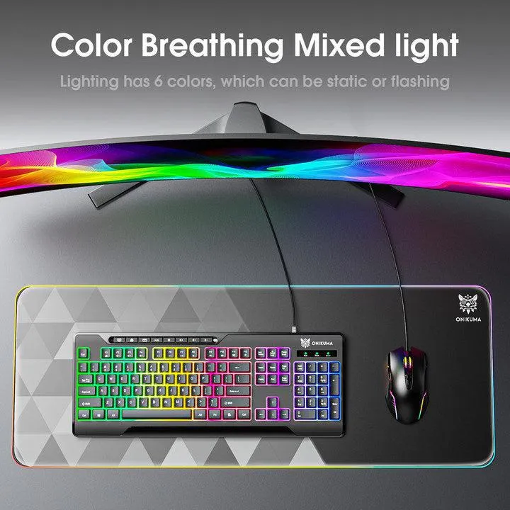 ONIKUMA G32 gaming toetsenbord zwart bedraad RGB