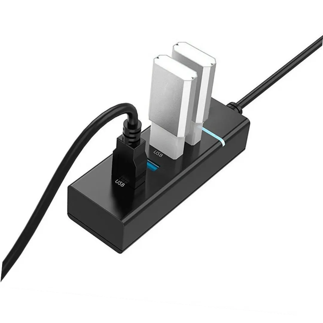 WiseQ USB Hub 4 Poorten Zwart 5Gbps