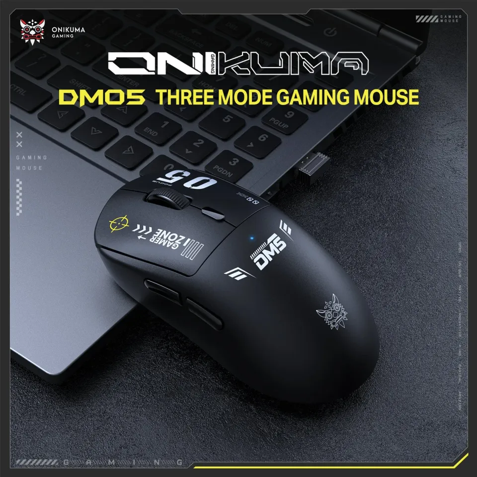 ONIKUMA DM05 draadloze gaming muis zwart 12800 DPI