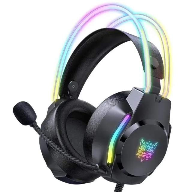 ONIKUMA X26 gaming headset roze bedraad – met RGB