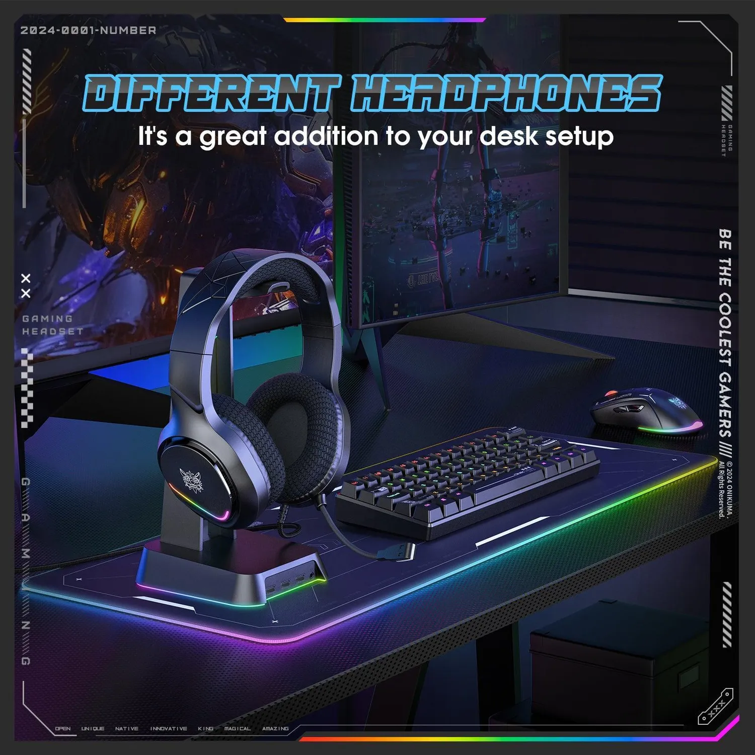 ONIKUMA X31 gaming headset zwart met microfoon