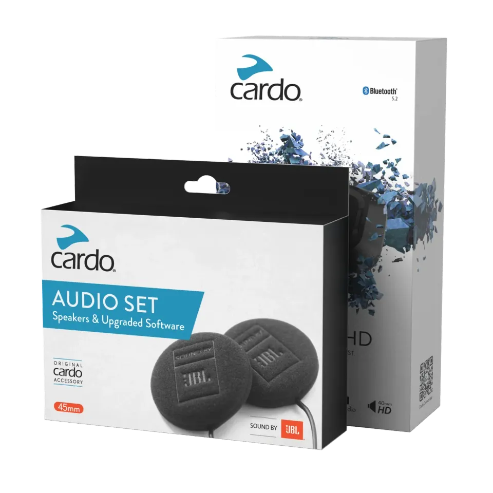 Cardo Spirit HD intercom + 45mm JBL speakers bundel