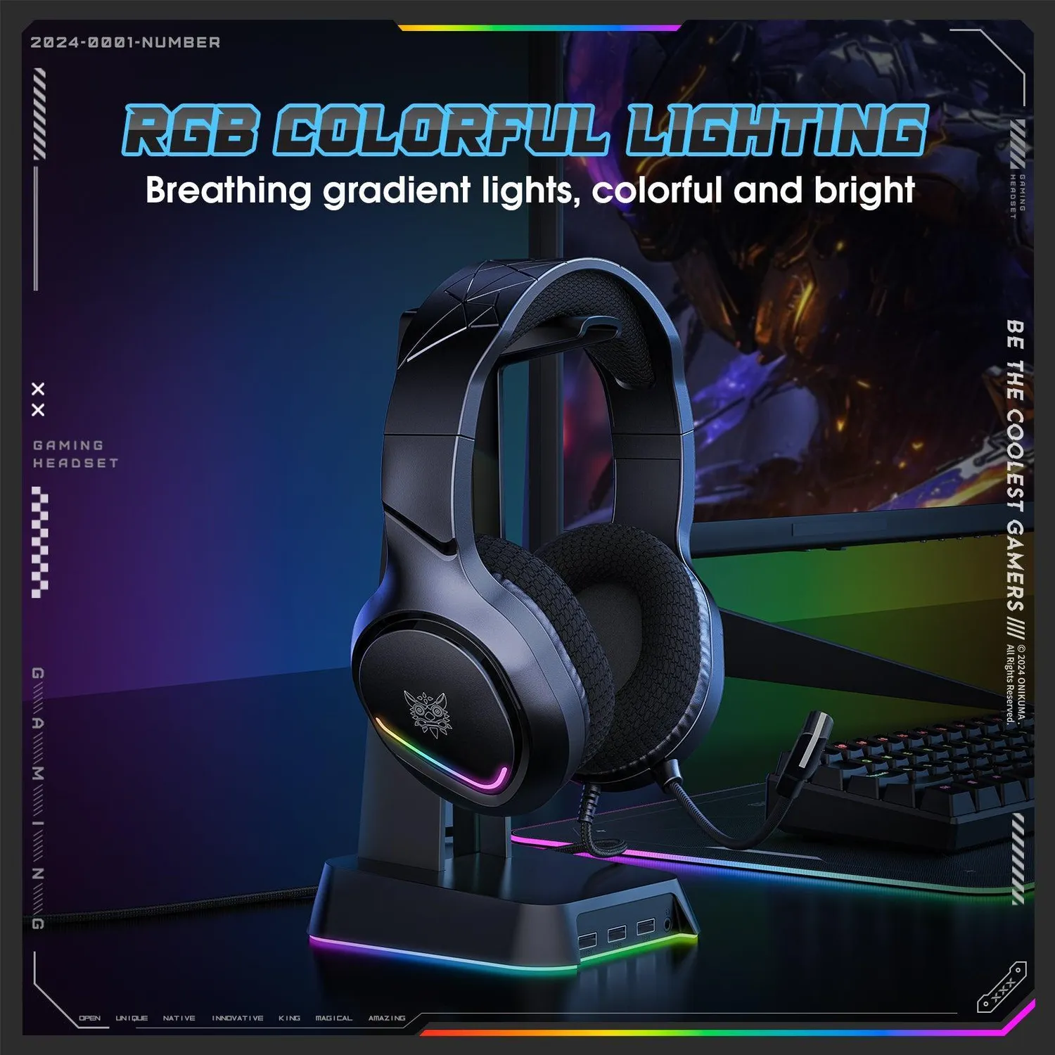 ONIKUMA X31 gaming headset zwart met microfoon