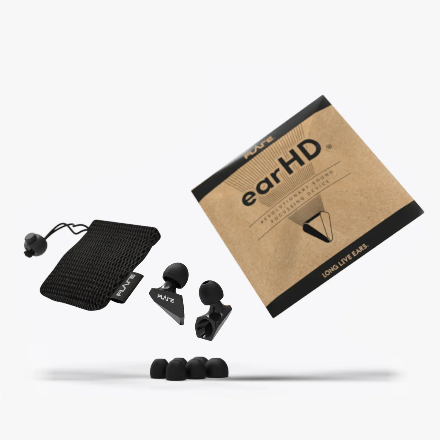Flare Audio earHD 90 oordopjes zwart passief