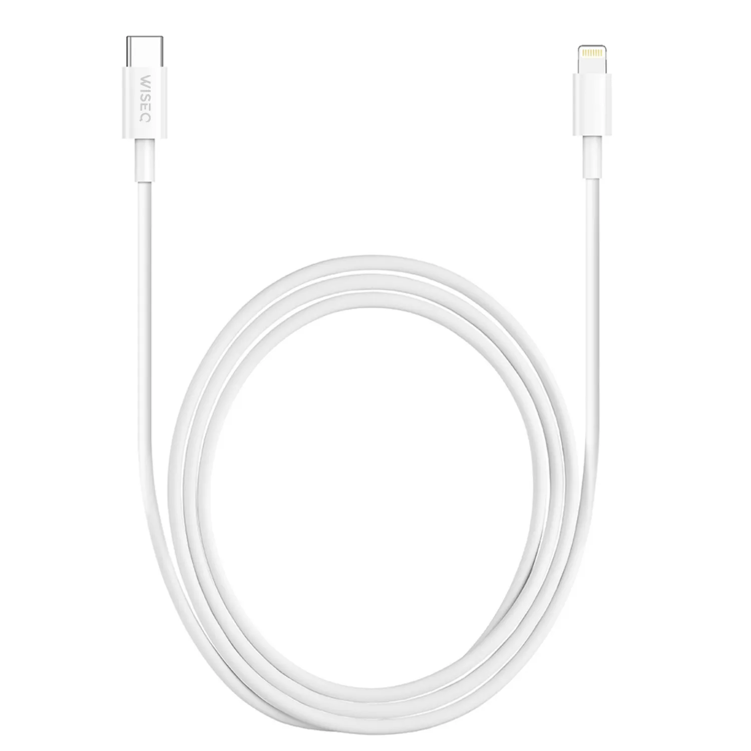 WISEQ USB-C naar Lightning kabel 3 meter wit snellaad