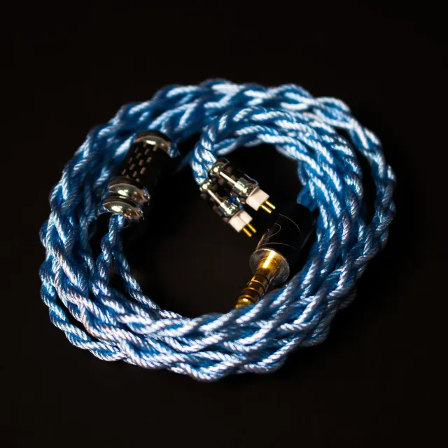 Fatfreq Silver Blue kabel verzilverd verwisselbare plug