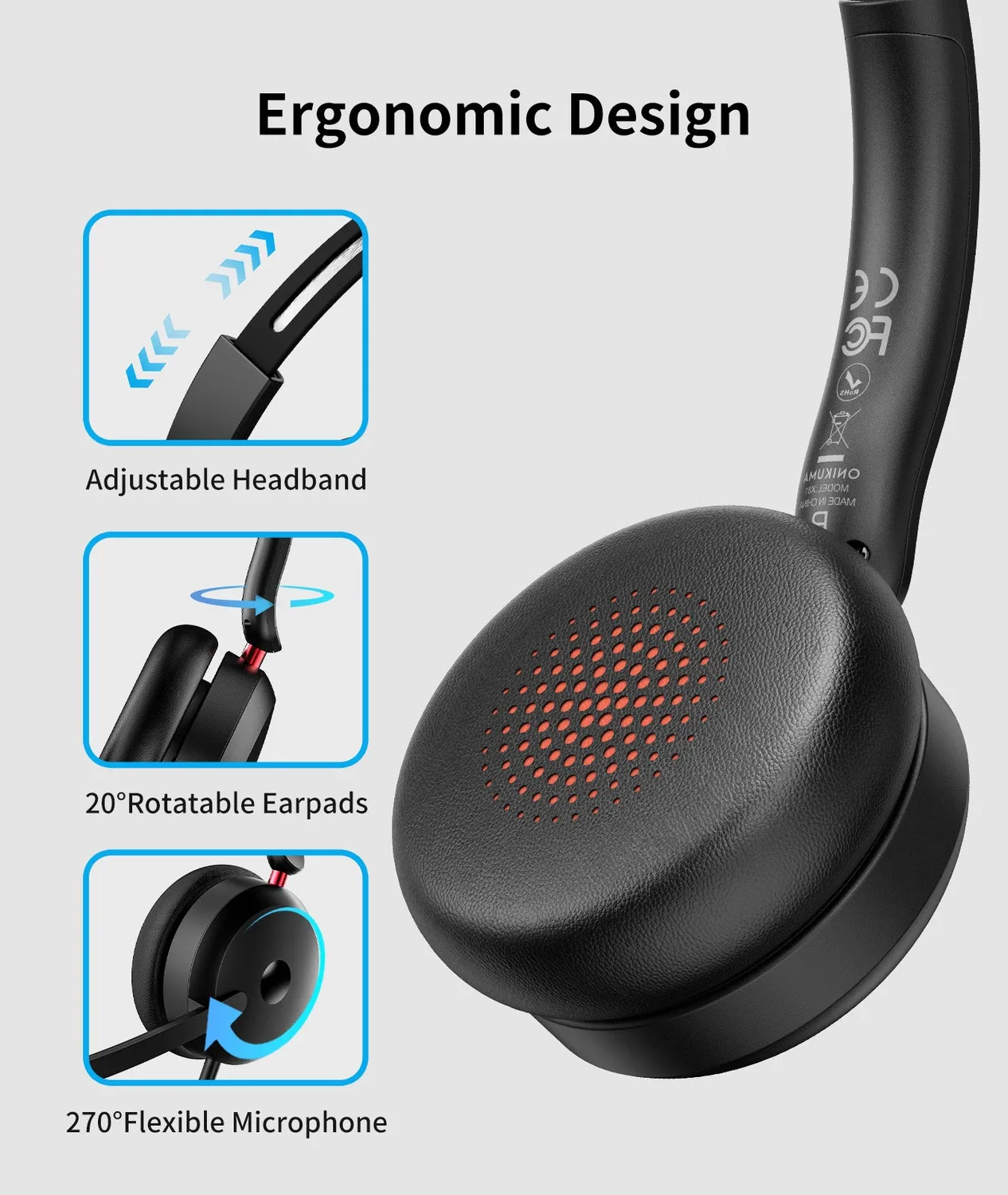 ONIKUMA X81 USB gaming headset zwart 3,5mm