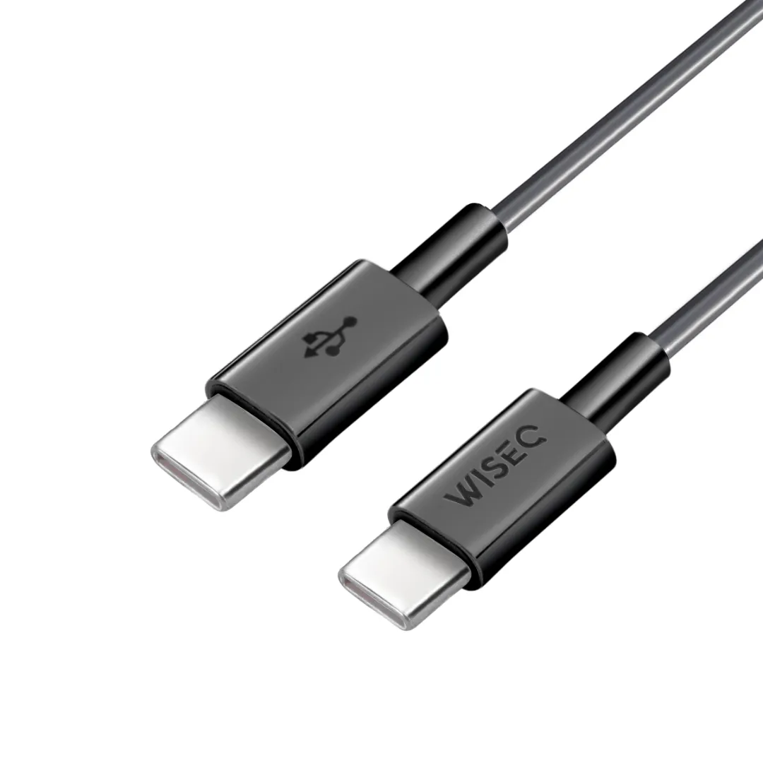 WISEQ 45W snellader GaN 3-poorts zwart met 2m kabel