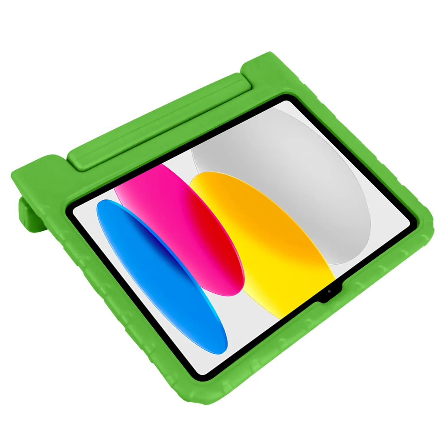 WiseQ iPad kinderhoes 10.2 inch groen met handvat standaard