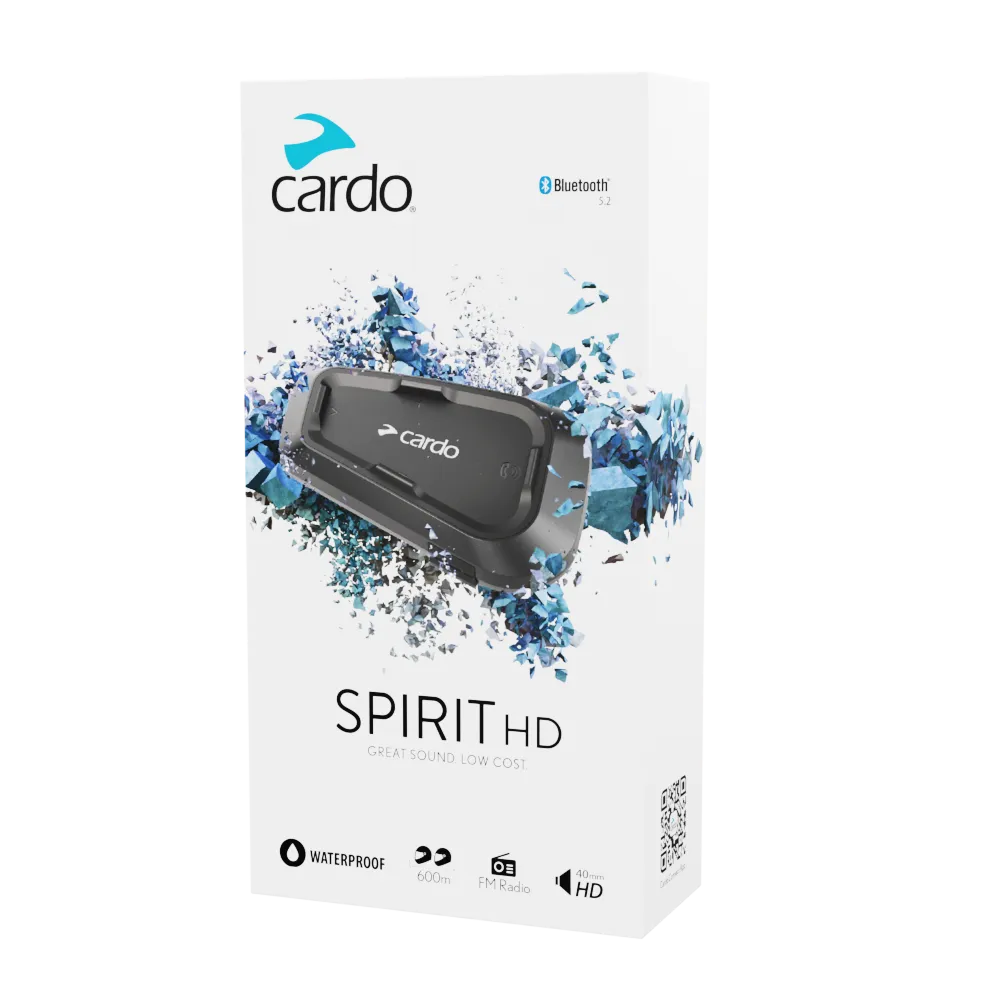 Cardo Spirit HD intercom Duo bluetooth 600m waterproof