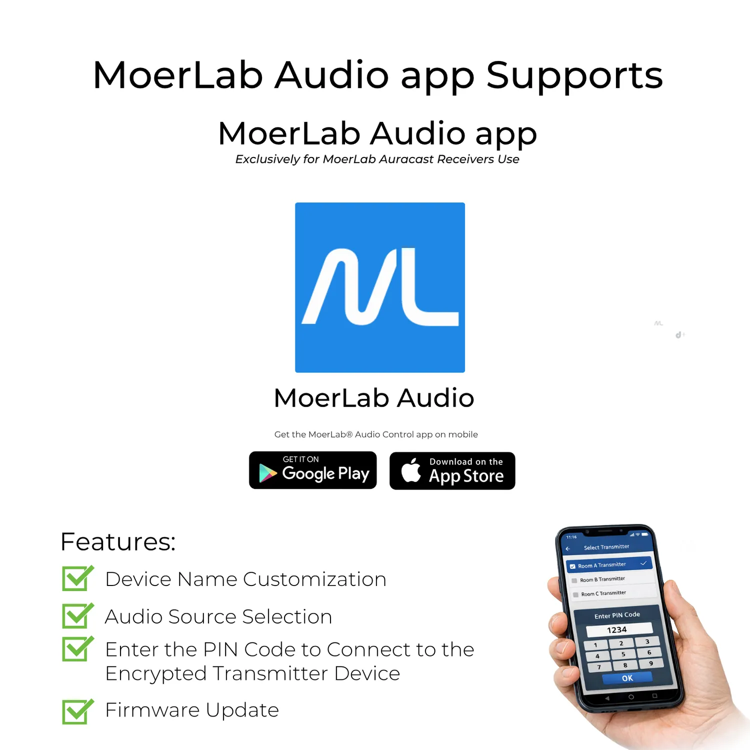 Moerlab Overture Auracast bluetooth speaker TWS stereo