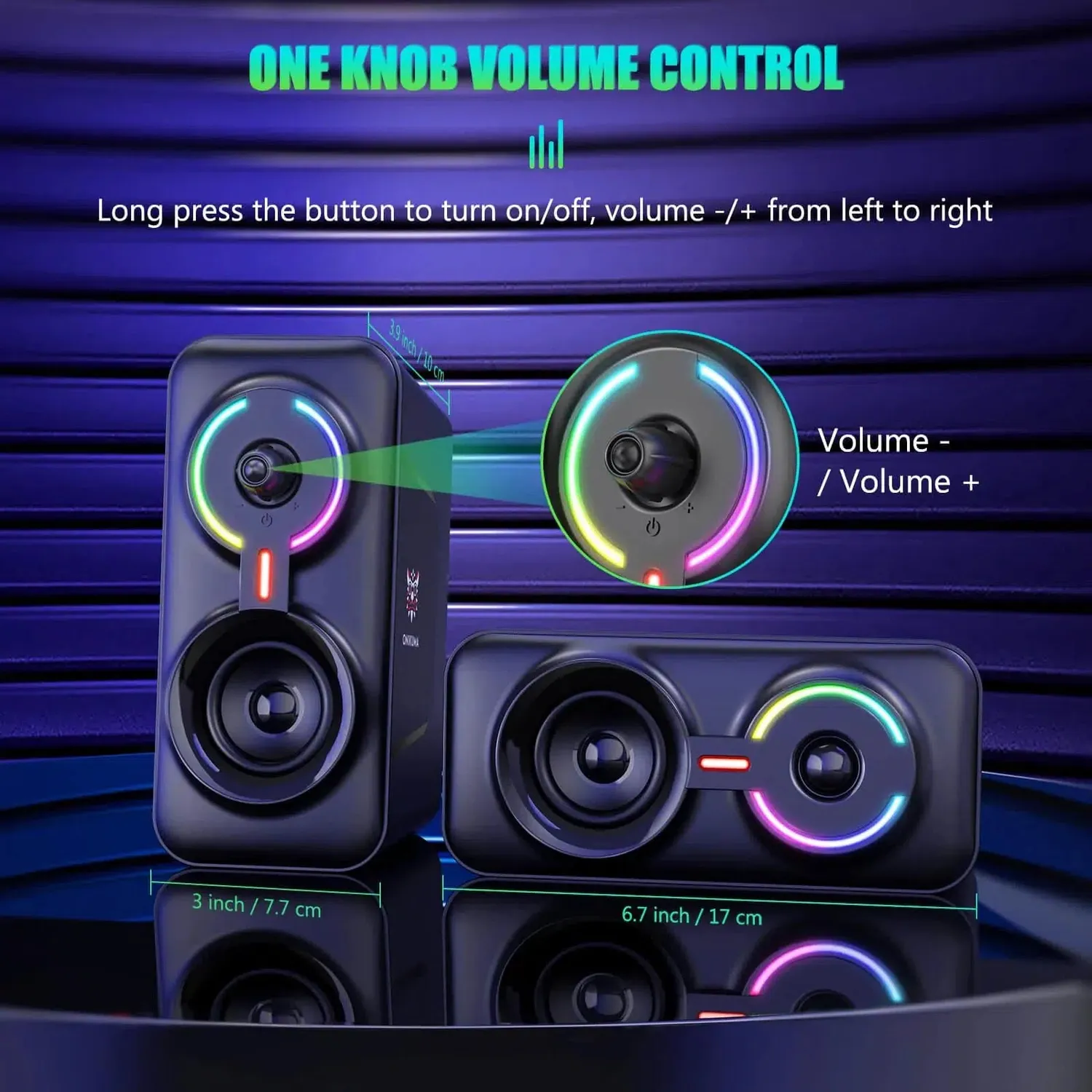 ONIKUMA L6 gaming speaker zwart Bluetooth RGB