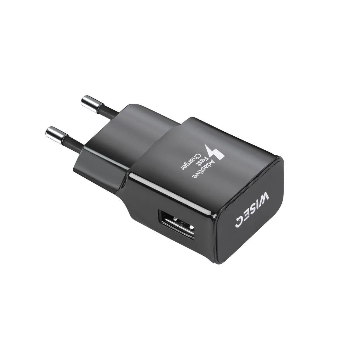 WiseQ 15W Snellader Oplader USB-C 2 Meter Zwart