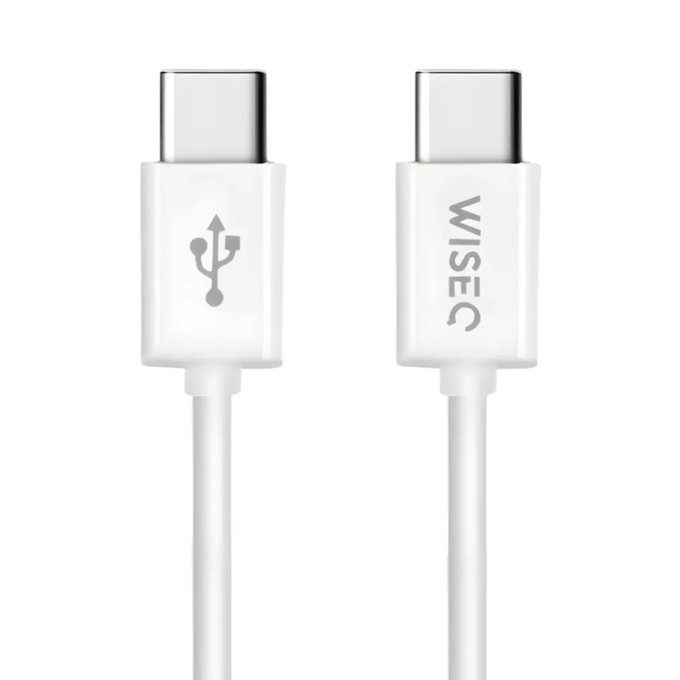 WISEQ USB-C naar USB-C kabel 2 meter wit snellaad