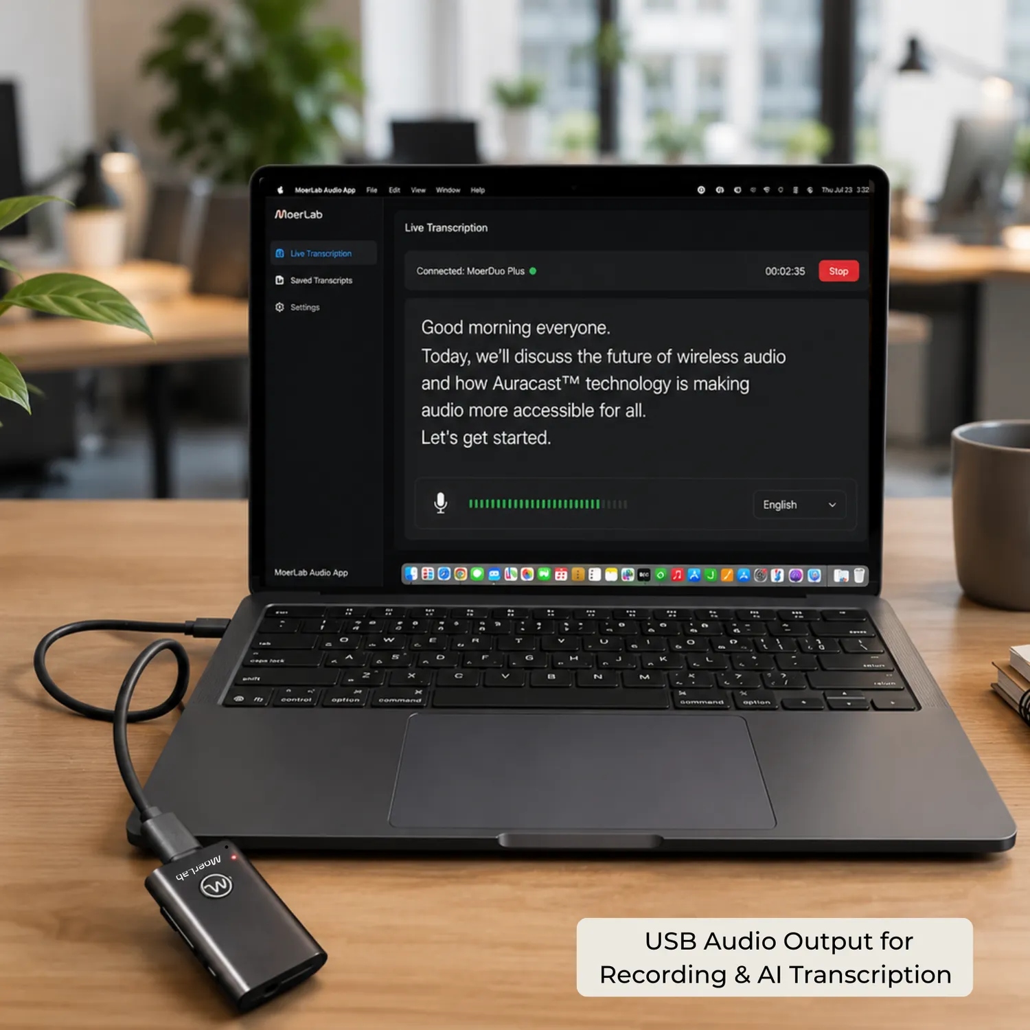 Moerlab MoerDuo Auracast audio transceiver TX/RX
