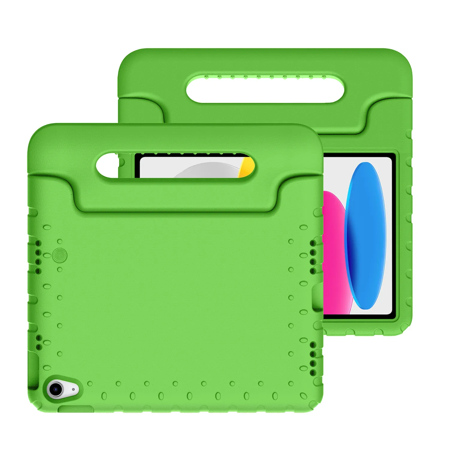 WiseQ iPad kinderhoes 10.2 inch groen met handvat standaard