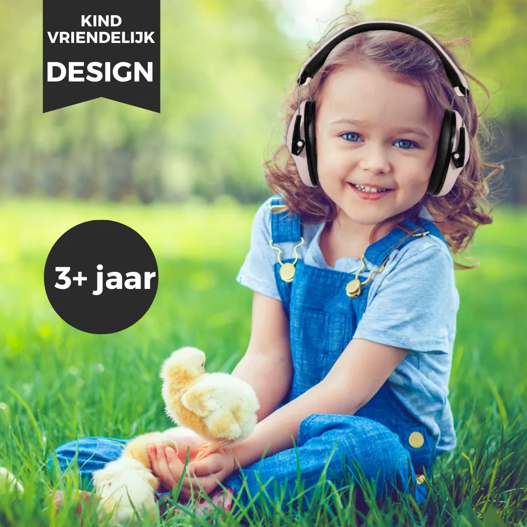 WISEQ Gehoorbescherming kinderen roze 26dB opvouwbaar