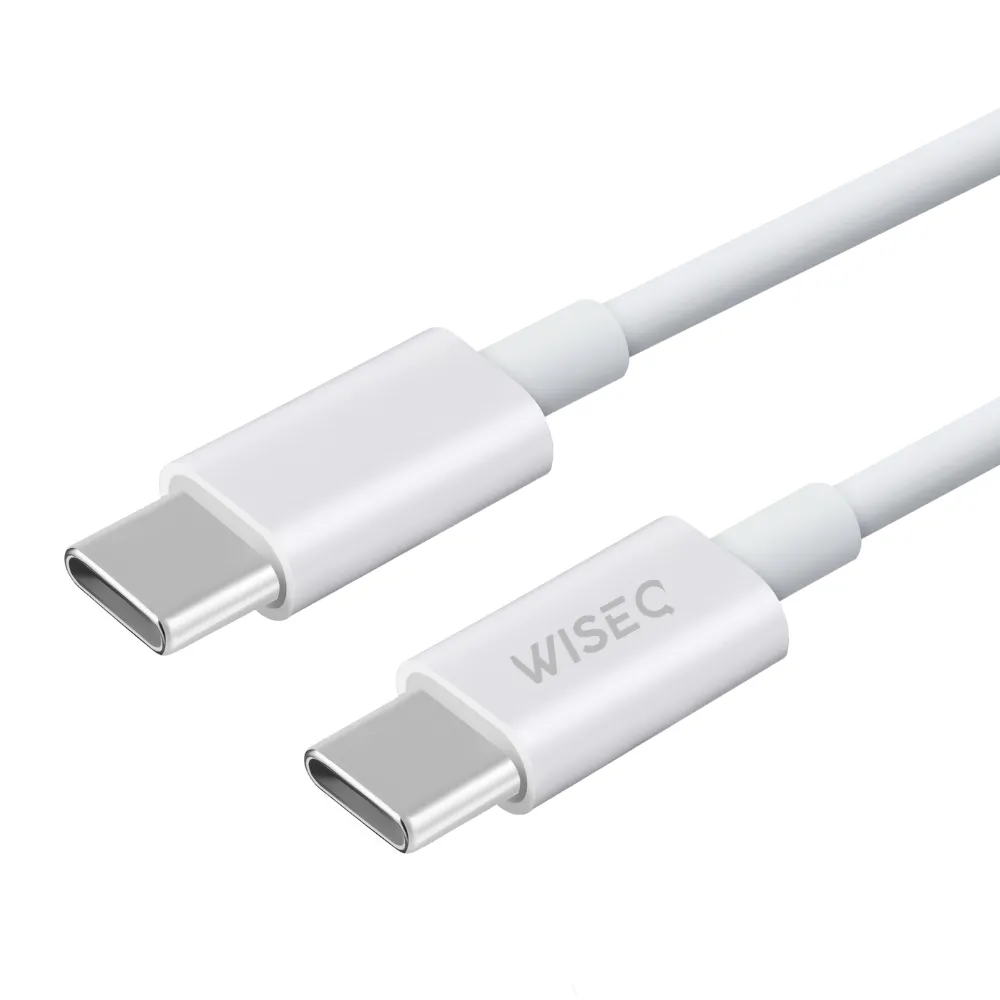 WISEQ USB-C naar USB-C oplaadkabel 3 meter wit 100W