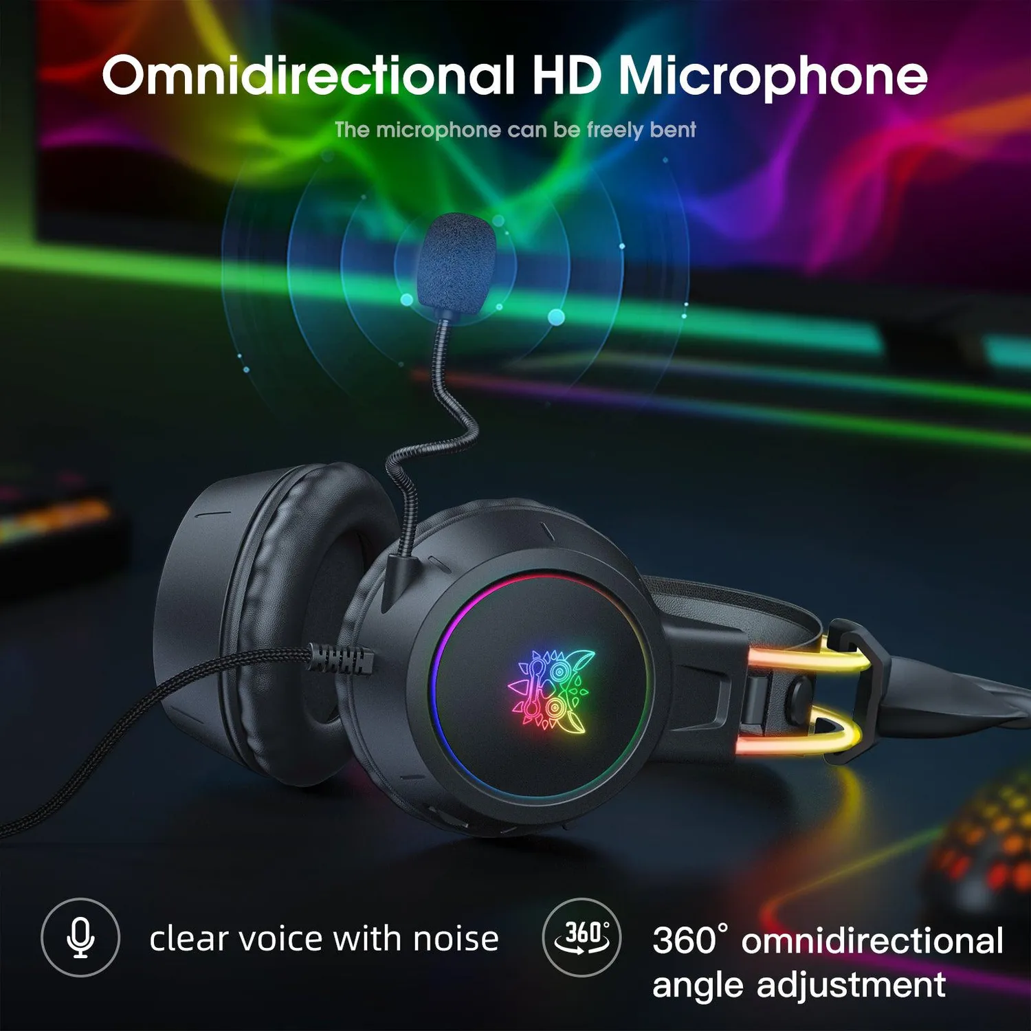 ONIKUMA X15 PRO gaming headset zwart bedraad