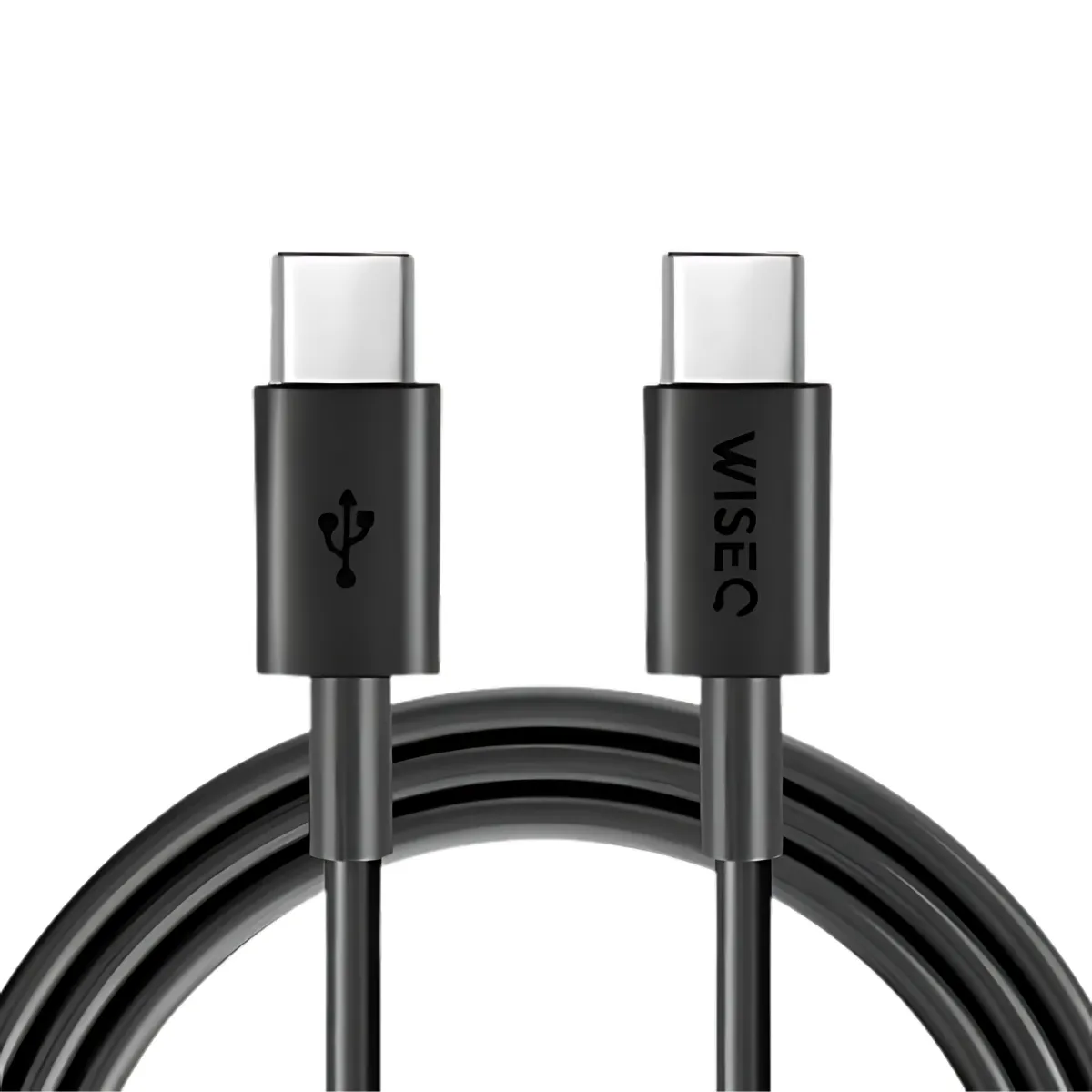 WISEQ USB-C naar USB-C kabel zwart 3 meter 25W