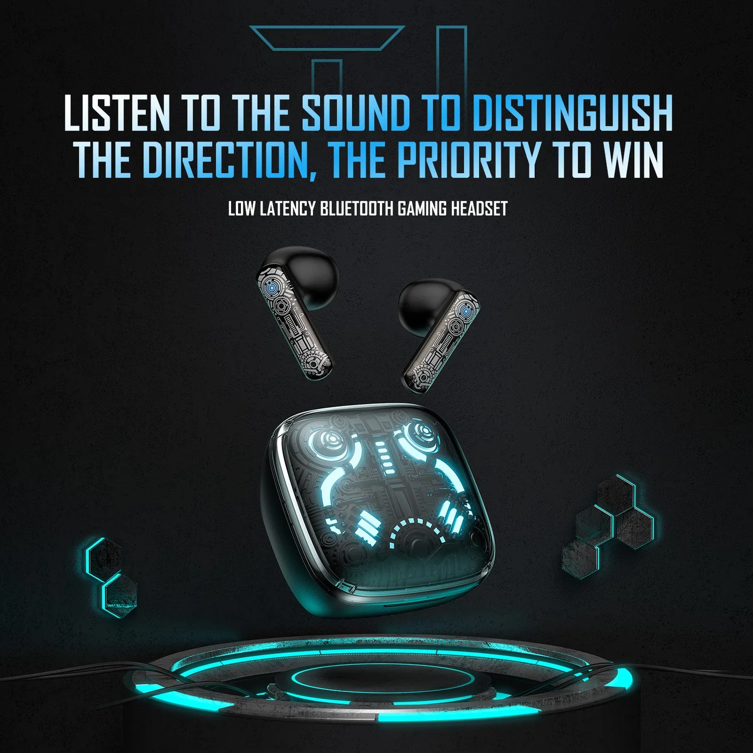 ONIKUMA T1 gaming oordopjes bluetooth met lage latency