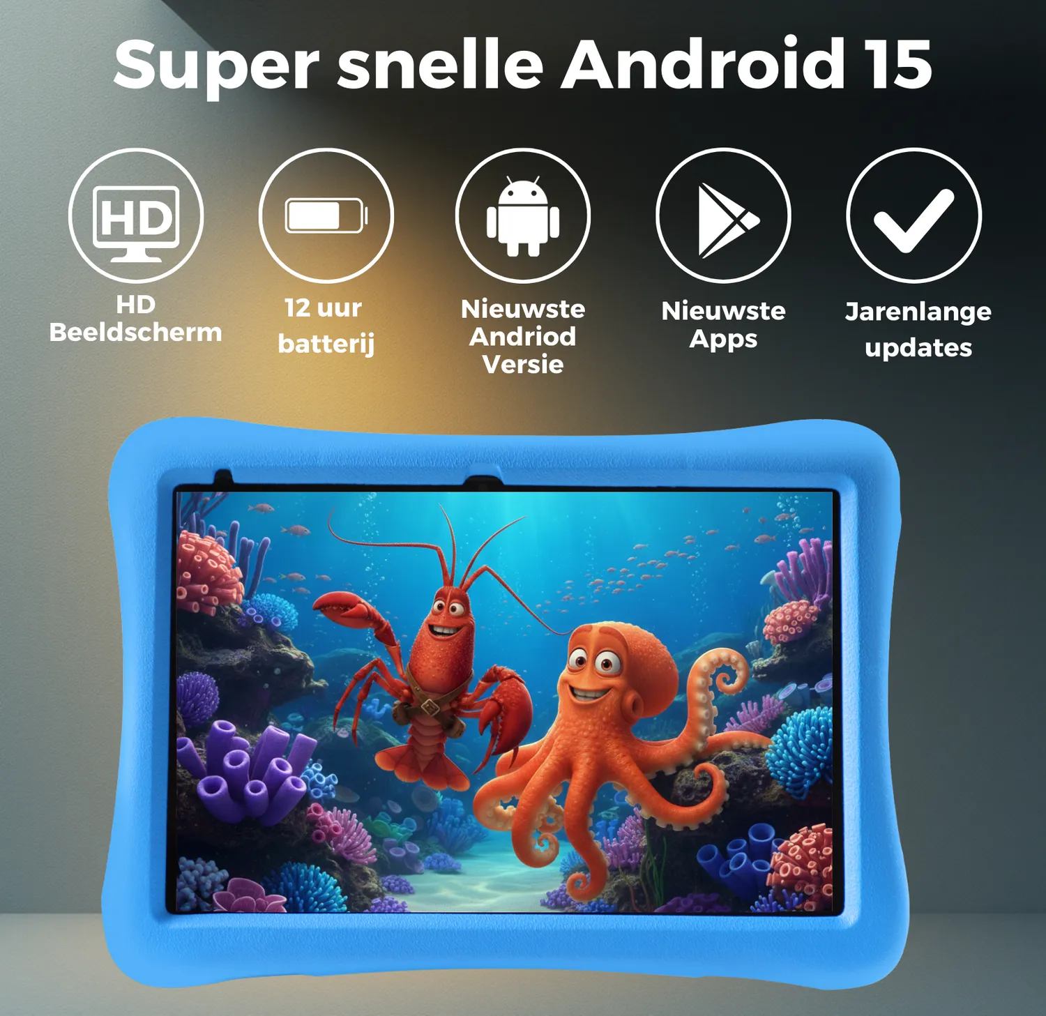 WISEQ WiseTab kindertablet 10 inch blauw 160GB veilig