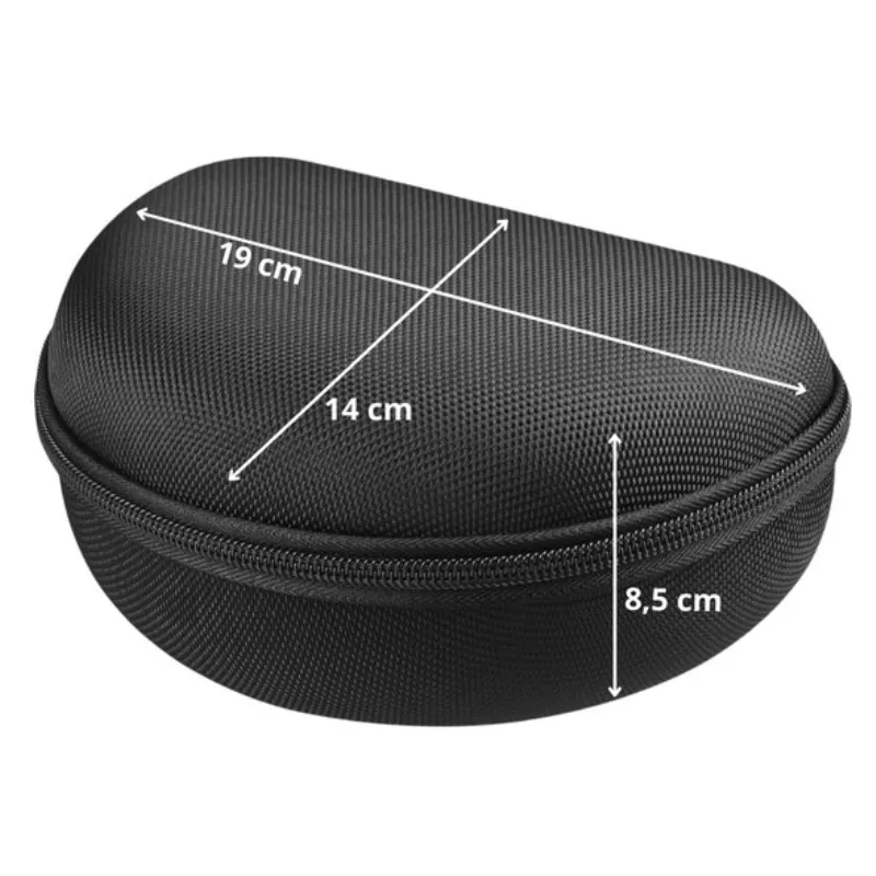 WISEQ Koptelefoon case hardcover zwart opvouwbaar