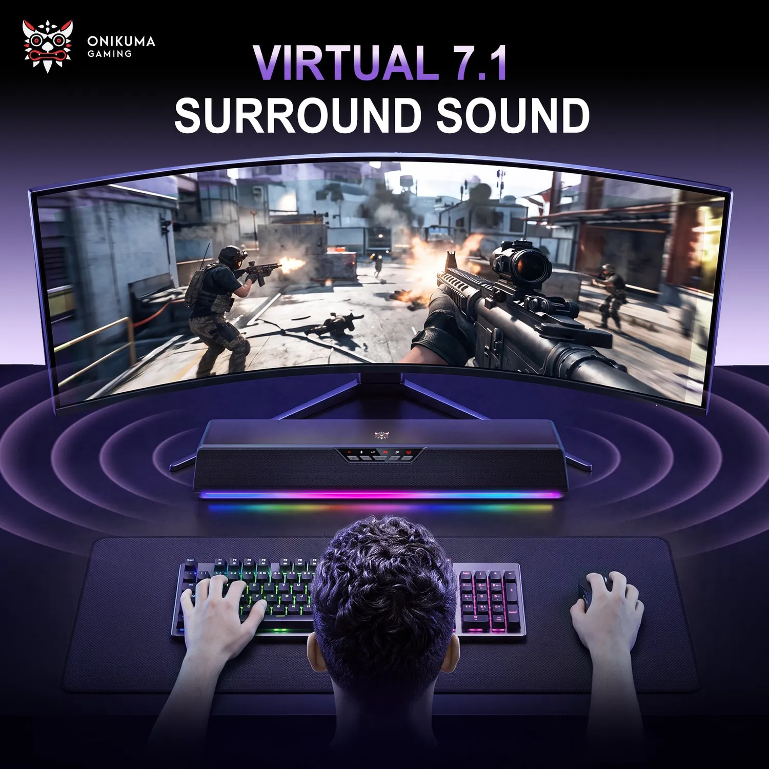 ONIKUMA L13 gaming speaker desktop – 7.1 surround