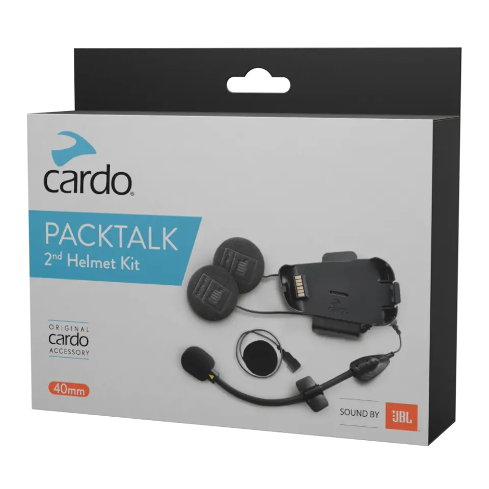 Cardo Packtalk 2e helmkit JBL speakers 40mm